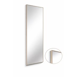 Lustro podłogowe ZJ-02 czarne, wolnostojące, wysokie 165 cm i szer ok. 50 cm z delikatną czarną ramą. Wyraźne odbicie.