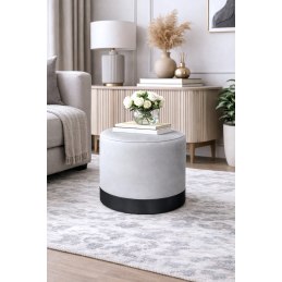 Pufa LUX elegancka podstawa metalowa