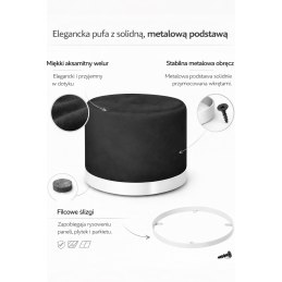 Pufa LUX elegancka podstawa metalowa