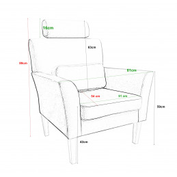 Fotel DENVER nogi buk MG15