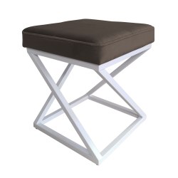 Pufa Zoa – biała noga, lekka i stylowa do jasnych wnętrz.