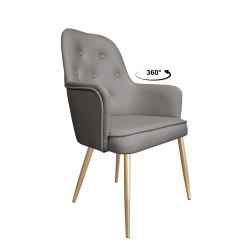 KRZESŁO OBROTOWE SARA PODSTAWA ZŁOTA