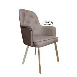 KRZESŁO OBROTOWE SARA PODSTAWA ZŁOTA PROFIL