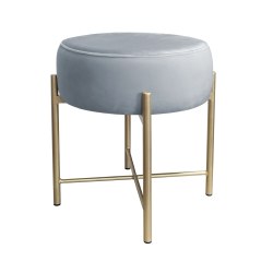 Pola – złoty stelaż, elegancki taboret do wnętrz glamour.