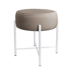 Pola – biały stelaż, lekki i elegancki taboret do wnętrz.