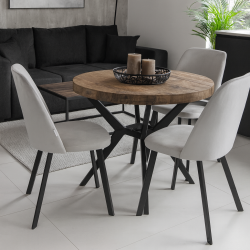 Krzesło GOYA nogi czarne profil