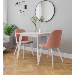 Krzesła GOYA nogi biała profil