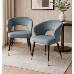 Krzesło AURA noga czarno złota