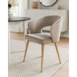 Krzesło welurowe AURA - Nowoczesne Krzesło do Jadalni