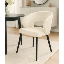 Krzesło Aura noga czarna profil