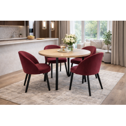 KRZESŁA NA CZARNYM STELAŻU